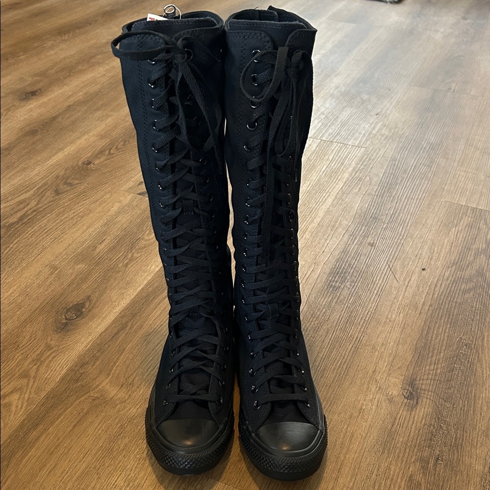 NWT Converse Chuck Taylor All Star XX-Hi knee-high sneakers. Black Size 8.5 - Picture 2 of 13